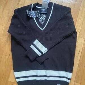 BOY London Black and White Baston V-Neck Sweater UNUSED WITH TAGS. Size M-L
